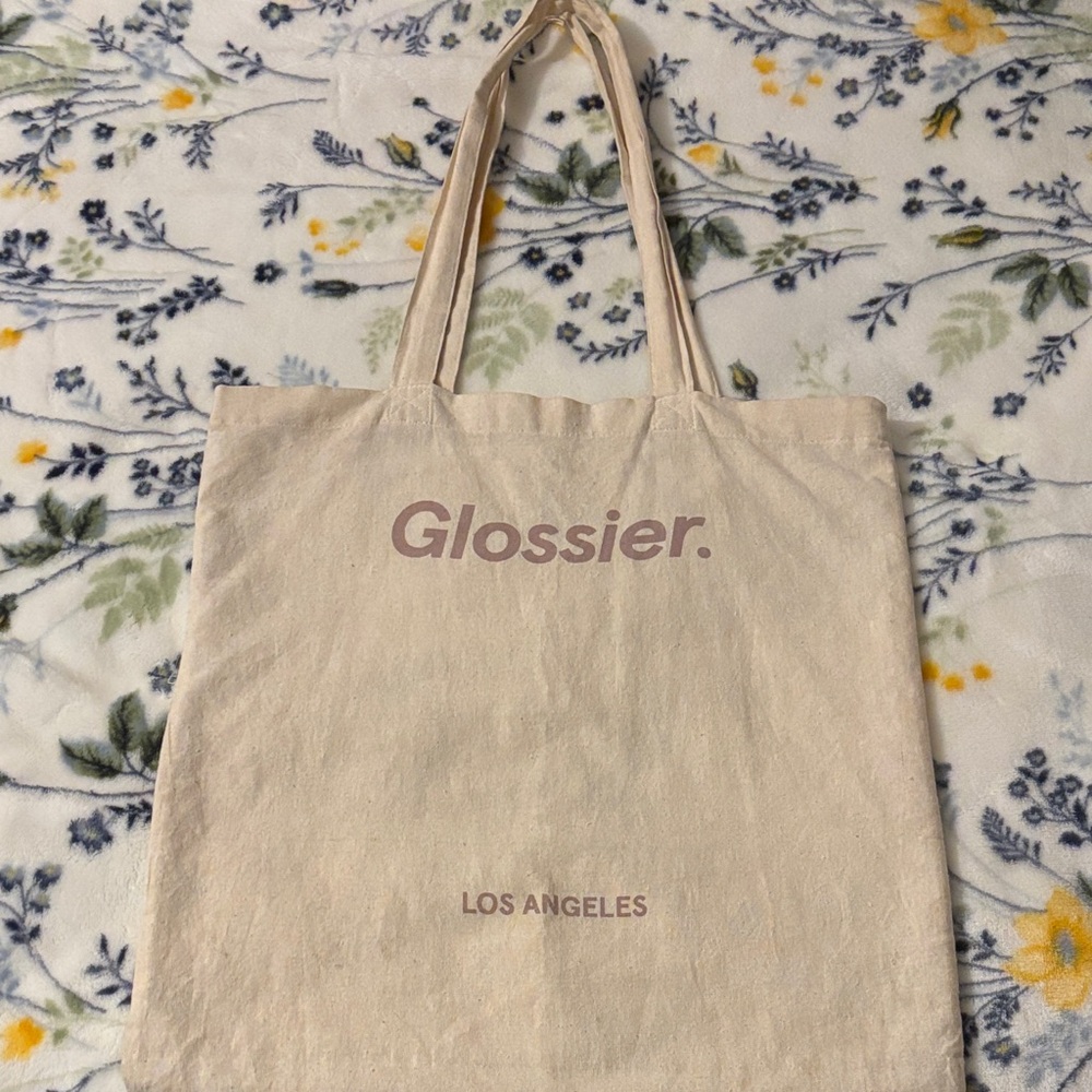 Glossier Cream Tote with LA Logo